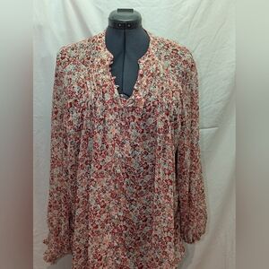 Torrid Women's Floral Top - Red